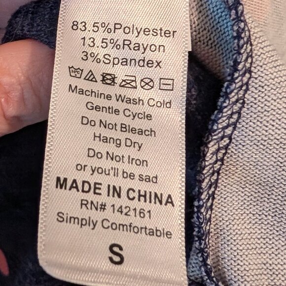 LuLaRoe Sarah Cardigan, size S, new but without tags, Navy with pink polka-dots - Picture 4 of 5